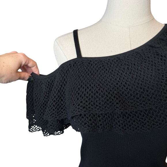 Cacharel Silk Cashmere Blend Knit Crochet Top - Picture 2 of 5